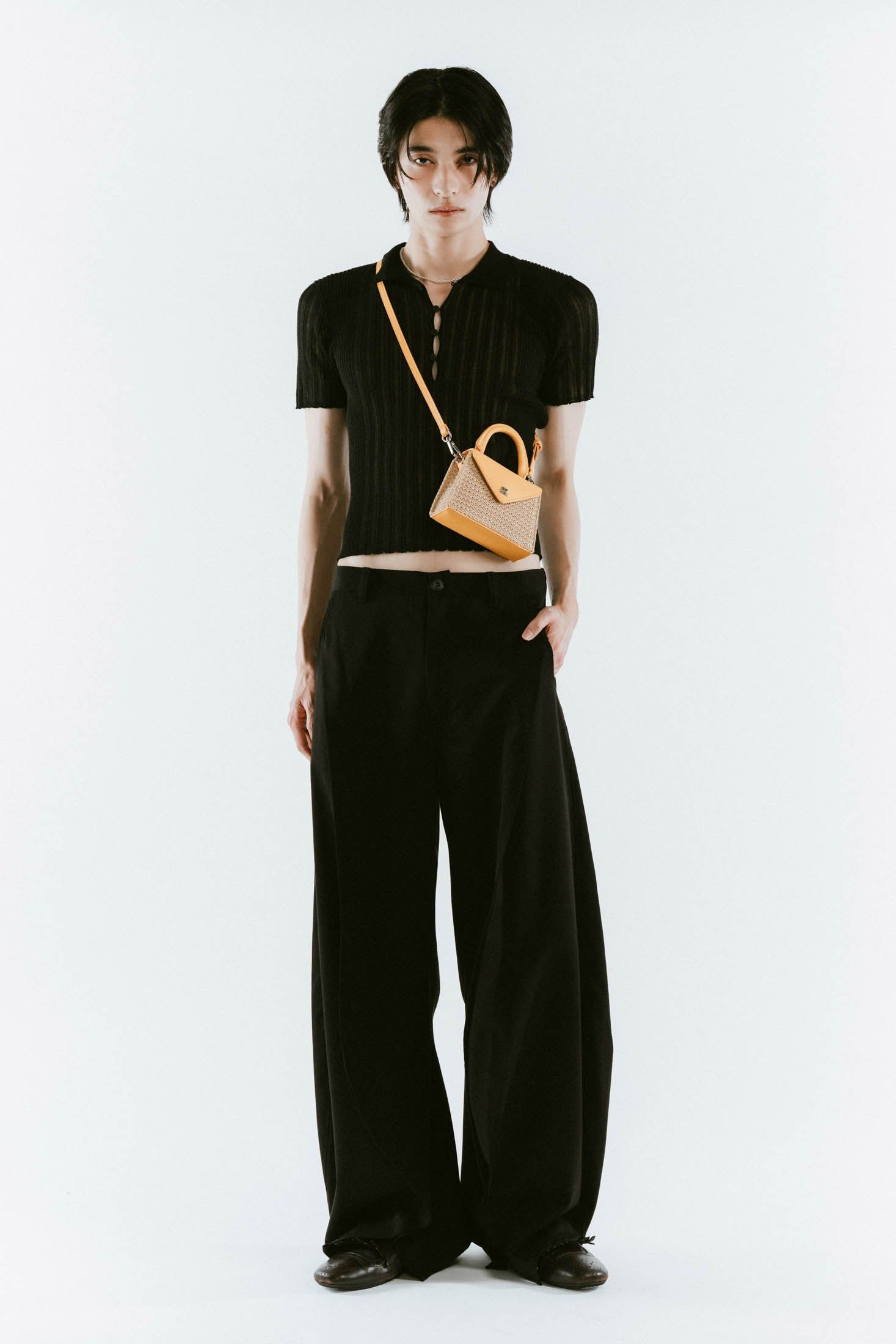 K motif mini basket / Kモチーフ ミニバスケットバッグ (イエロー) / 25SS