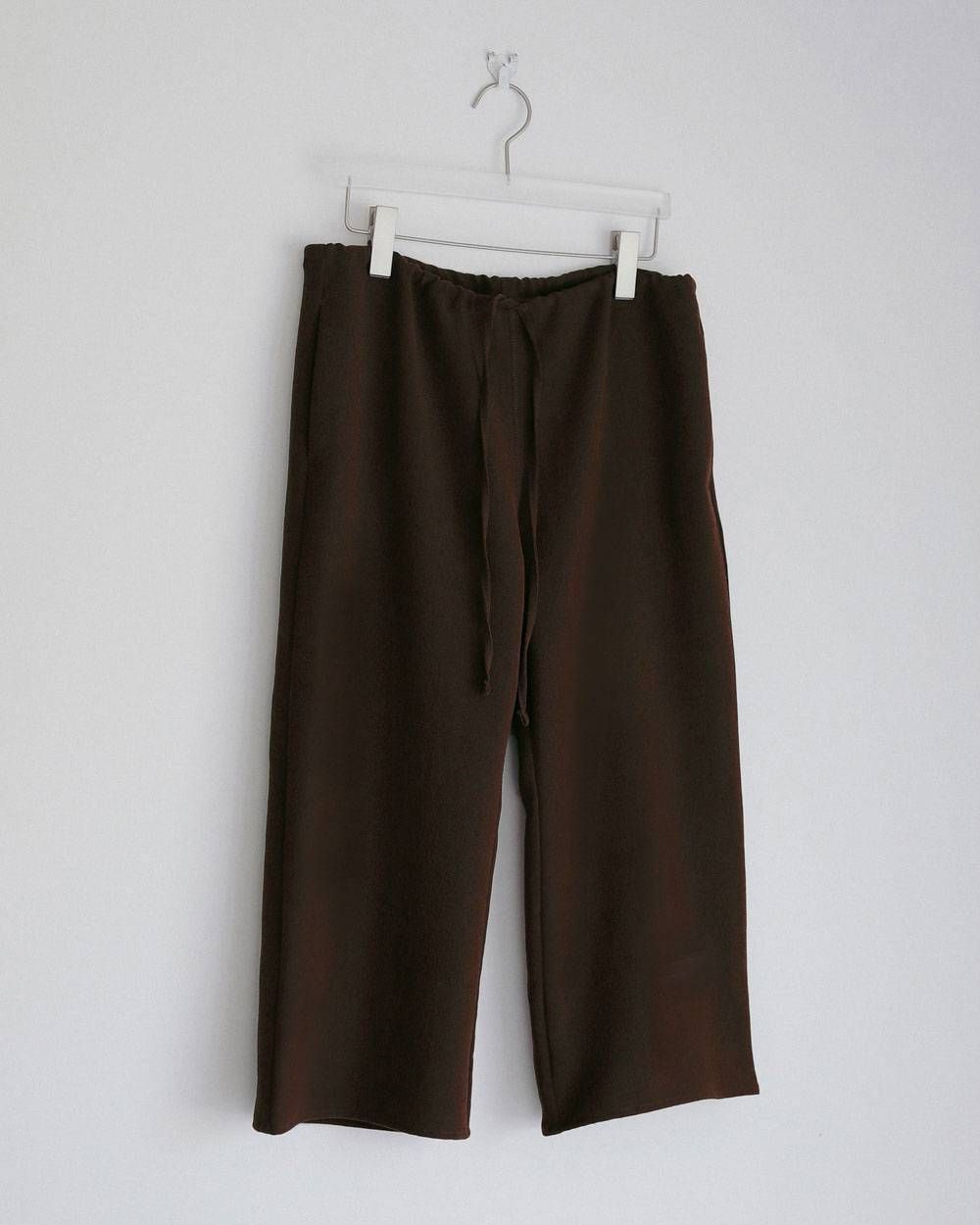 バックサテン カプリパンツ (ブラウン) Back Satin Capripants (Brown) / 27SS