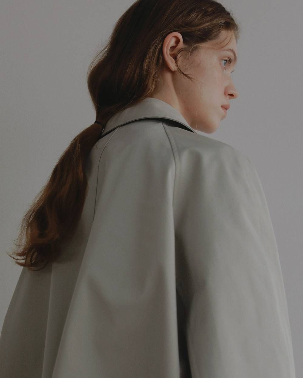 ツイルステンカラーコート (オートミール) Soutiencollar Twill Coat (Oatmeal) / 27SS