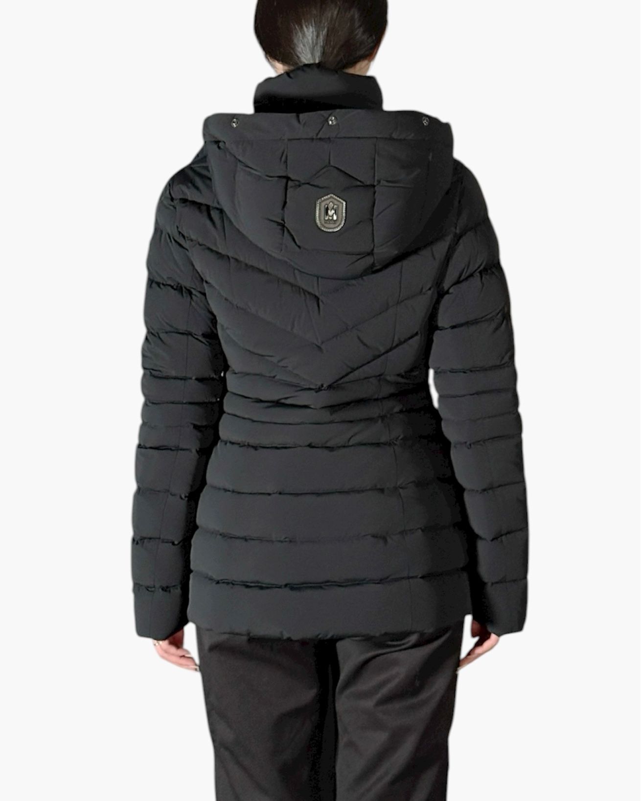 【25AW】PATSY-BX / ファー付きストレッチダウンジャケット (ブラック) / レディース