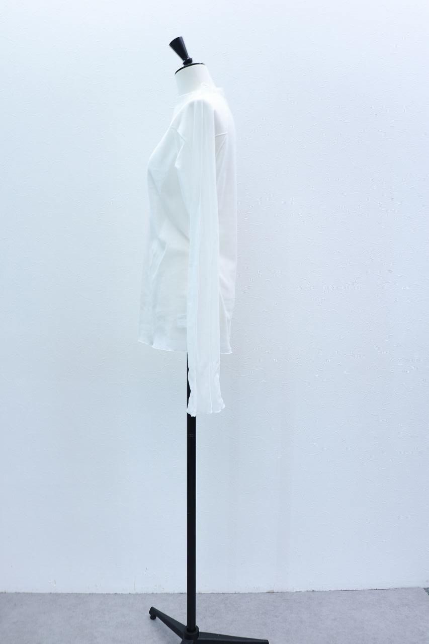 コットンチュールロンT (ホワイト) Cotton Tulle Long-Sleeve Tee (White) / 26AW