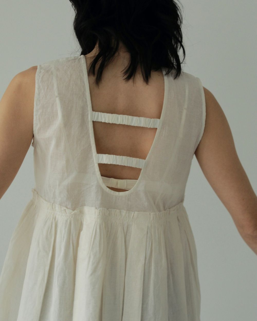 Sheer Peplum Tops / シアーペプラムトップス (アイボリー)