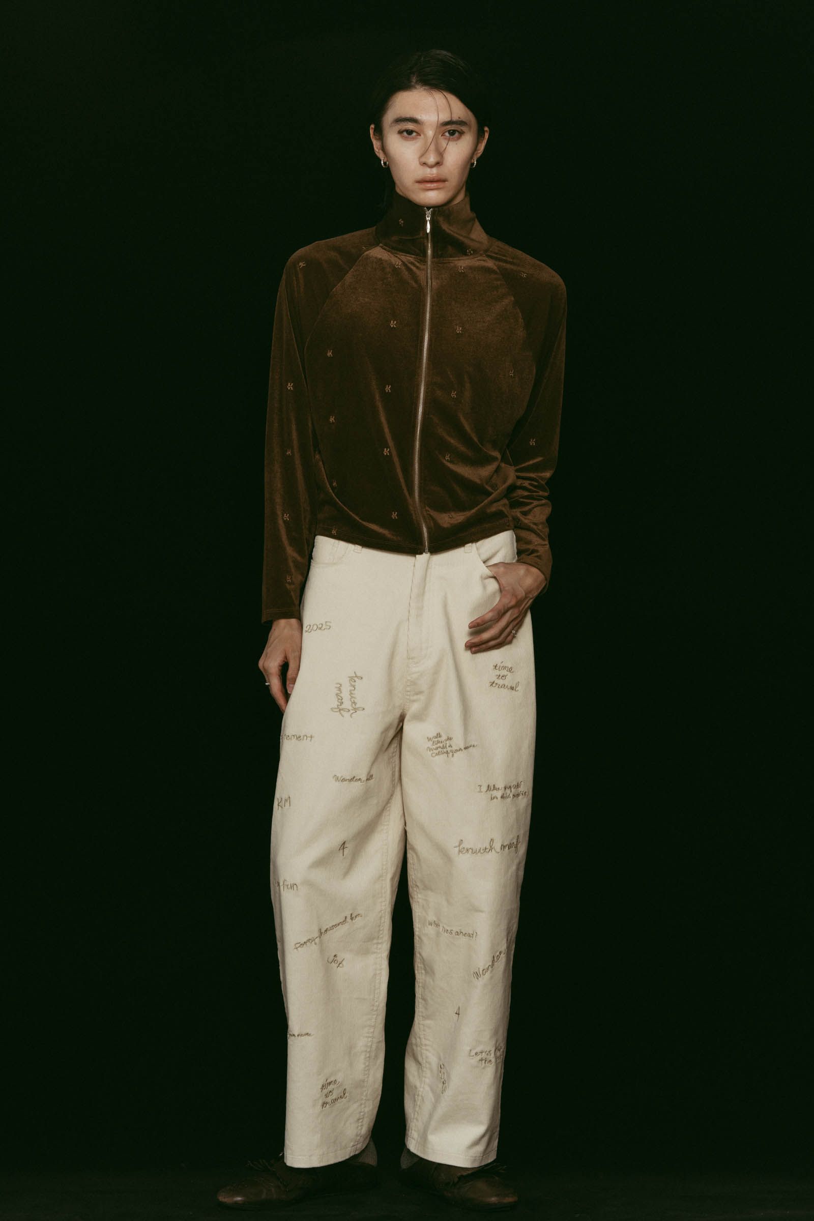 velours track jacket / ベロアトラックジャケット (ブラウン) / 25AW