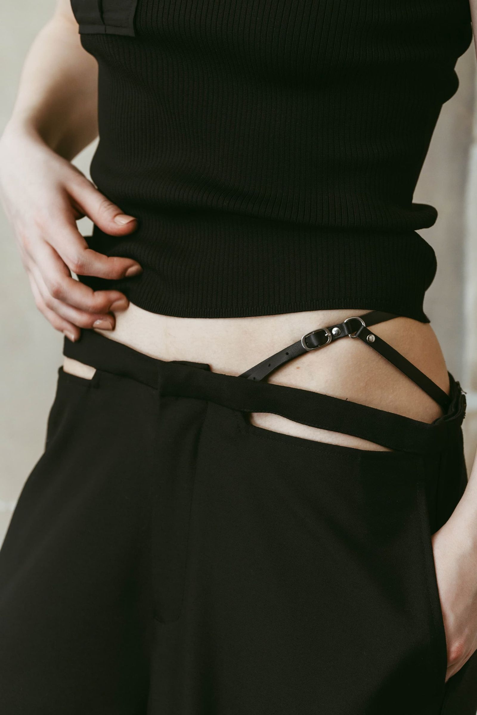 スパゲッティパンツ spaghetti pants (Black) /  26SS