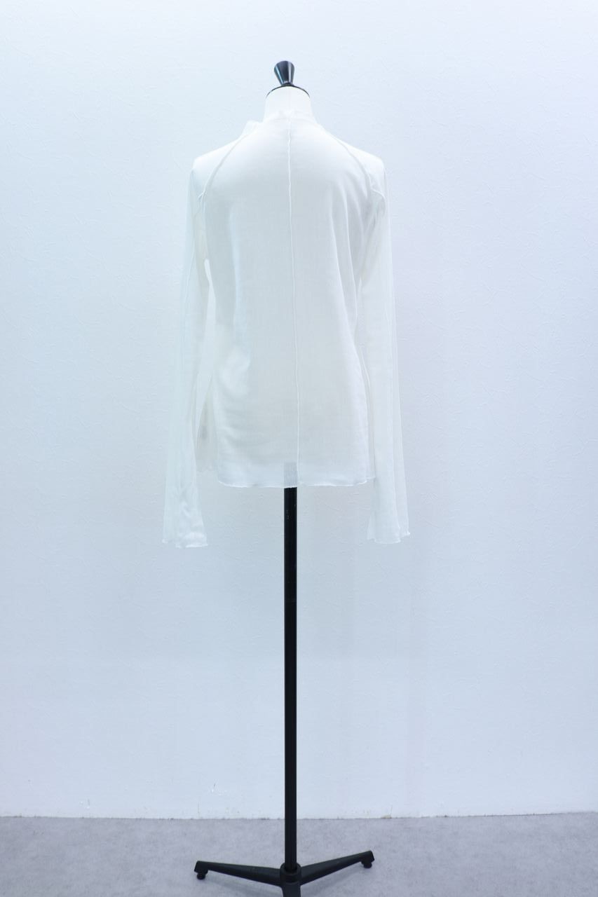 コットンチュールロンT (ホワイト) Cotton Tulle Long-Sleeve Tee (White) / 26AW