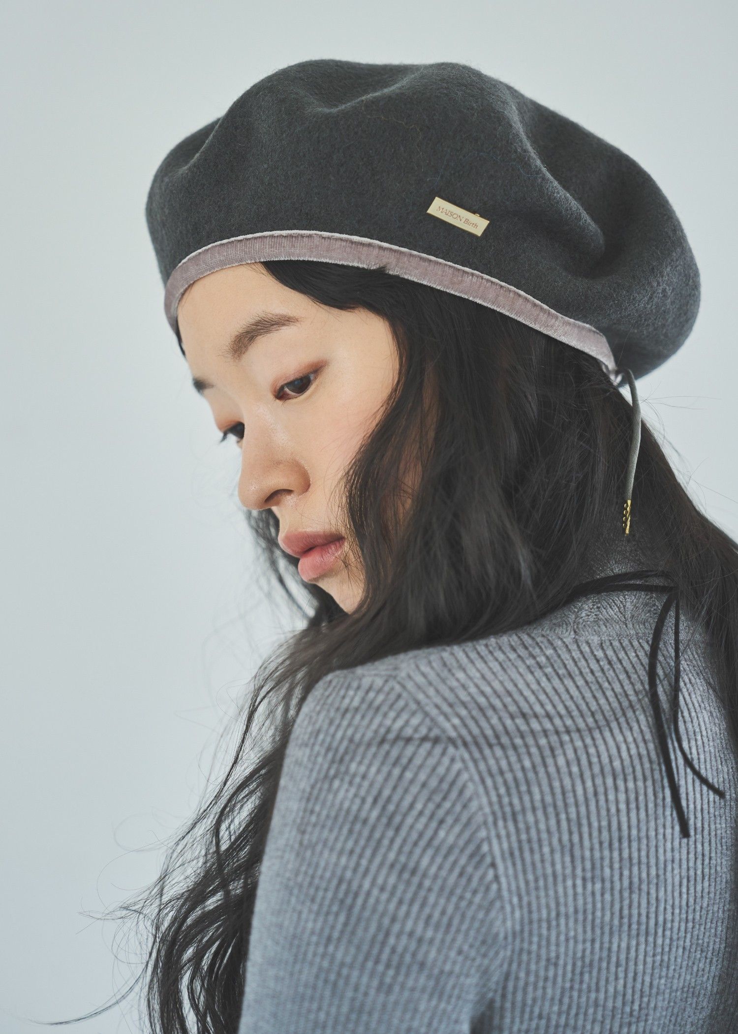 【MAISON Birth × WILLFULLY】VELWOOL LIGHT BERET / ベルウールライトベレー帽 (グレー) / 25AW /