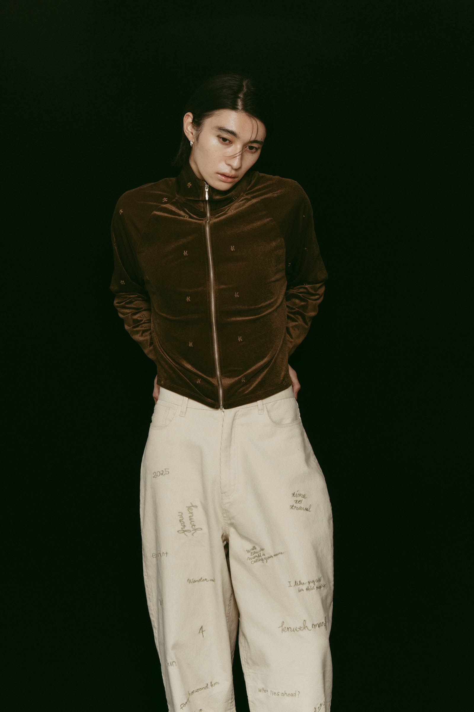 velours track jacket / ベロアトラックジャケット (ブラウン) / 25AW