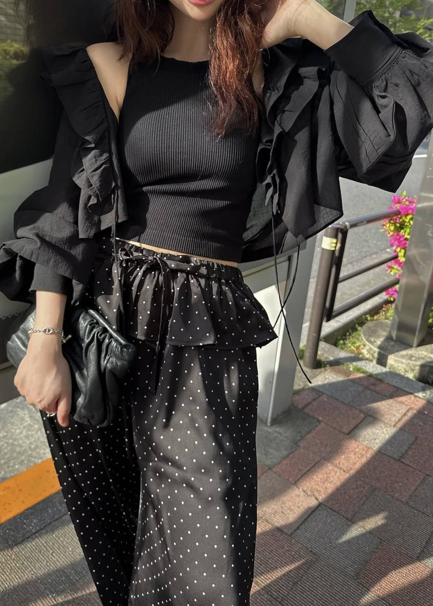 フリルカラー ボレロ (Black) frill collar cachecoeur bolero BL (ブラック) /  26SS