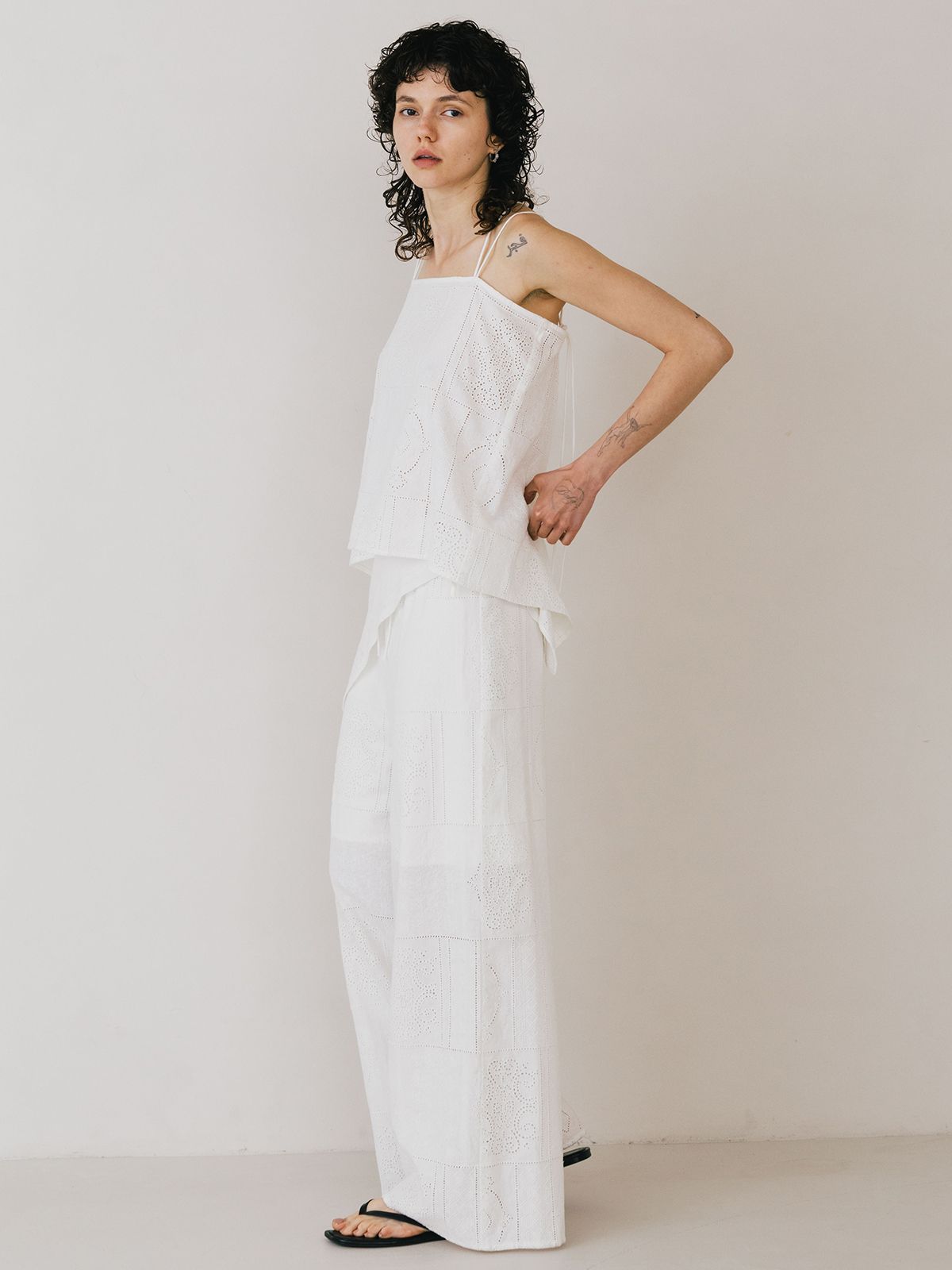 【25SS】CUTWORK LACE CAMI / カットワーク レースキャミソール (ホワイト)