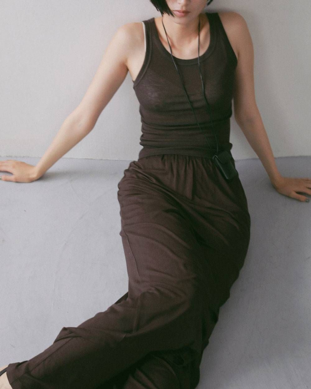 レイヤード ラフパンツ (ブラウン) Layered Rough Pants (Brown) / 27SS