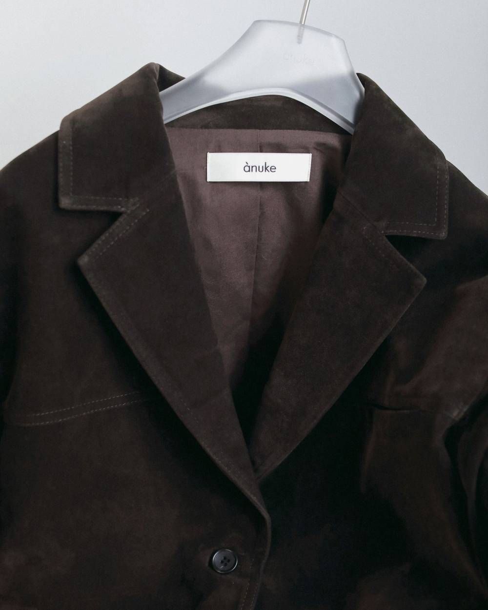 エコスエードジャケット (ダークブラウン) Eco Suede Jacket (Dark brown) / 26AW 【6月29日まで期間限定予約】