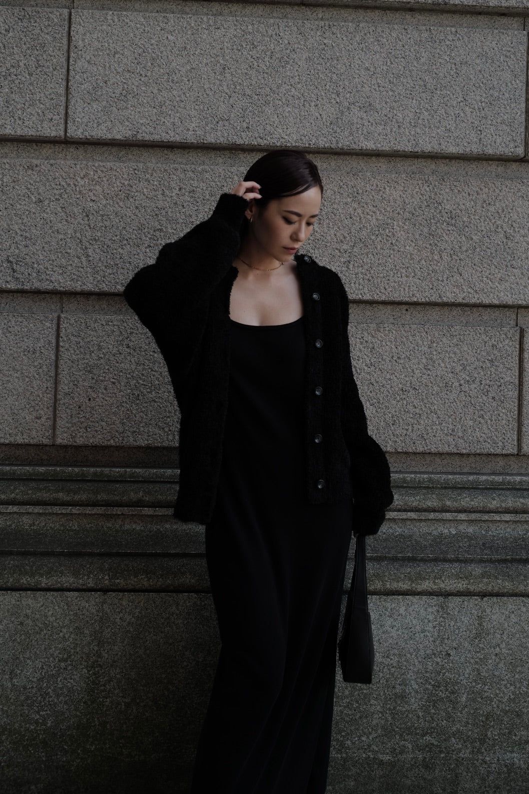 Poodle knit cardigan / プードルニット カーディガン (ブラック)
