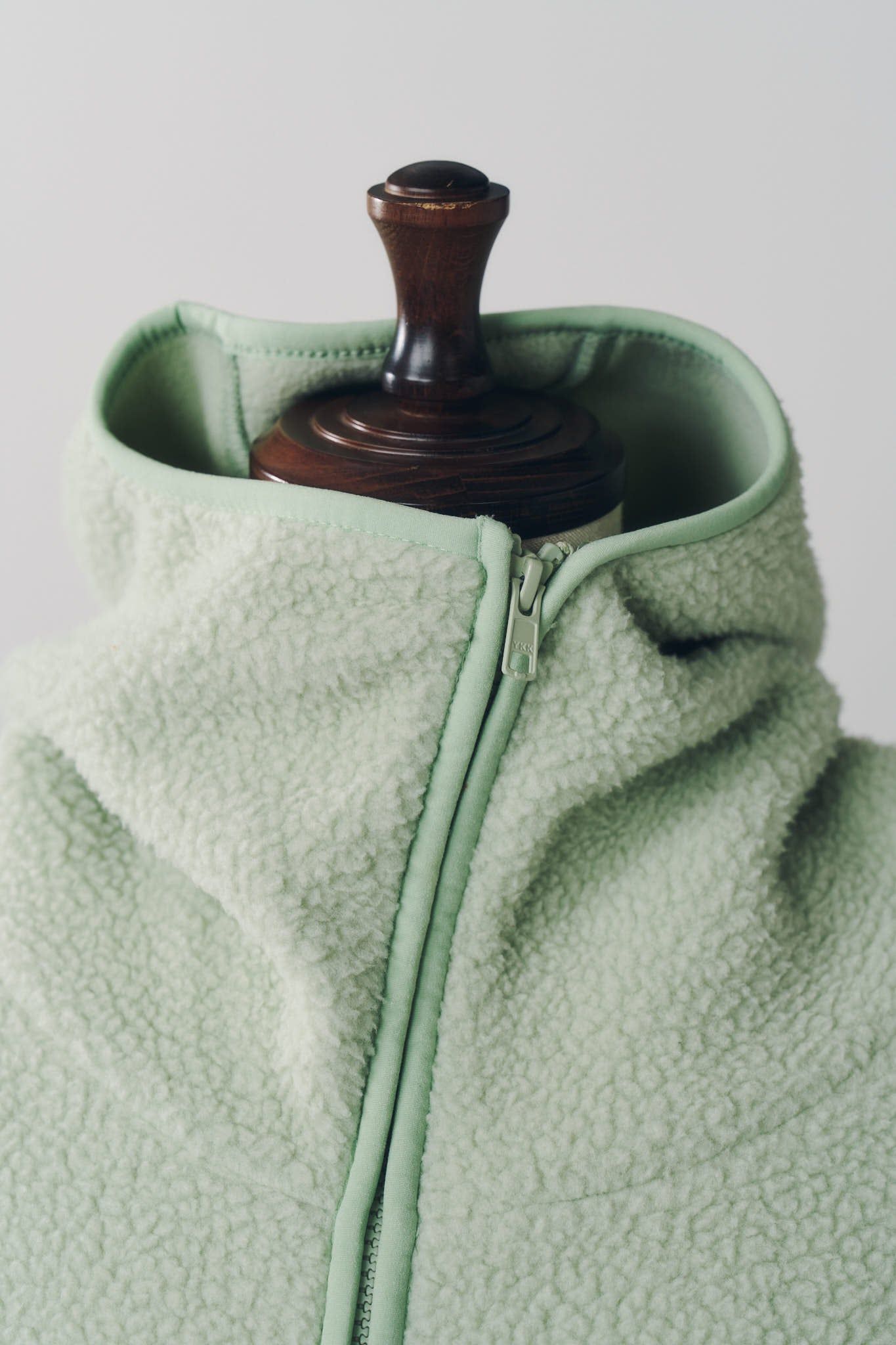 カーブジップ ボアフーディ (ミント) curved zip boa hoodie(unisex) (Mint) / 26AW