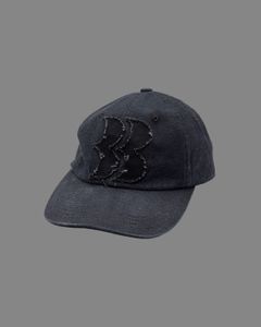 BB Logo Damaged Denim Cap / BBロゴ ダメージキャップ (ブラック)