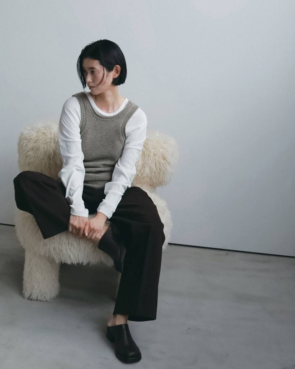 ニットロングタンクトップ (グレージュ) Knit Long Tanktop (Graige) / 26AW 【6月29日まで期間限定予約】