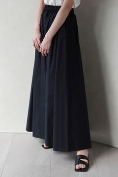 COTTON GATHER VOLUME SKIRT / コットンギャザーボリュームスカート (ブラック)