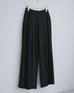 ウールシャンブレー タックパンツ (ブラック) Woolchambray Tuck Pants (Black) / 27SS