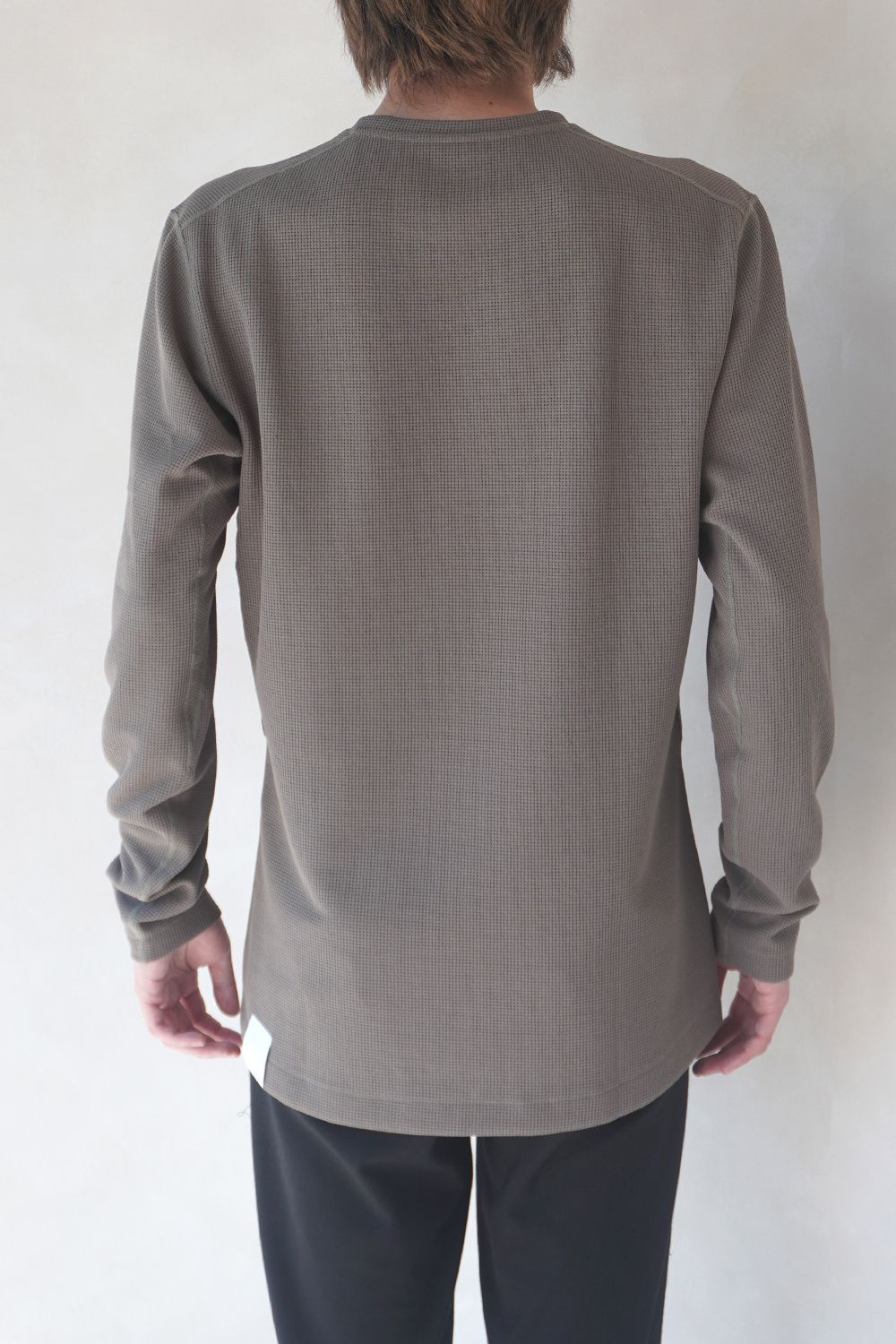 DRY WAFFLE LONG SLEEVE T-SHIRTS / ドライワッフル ロングスリーブTシャツ (モス) / ユニセックス