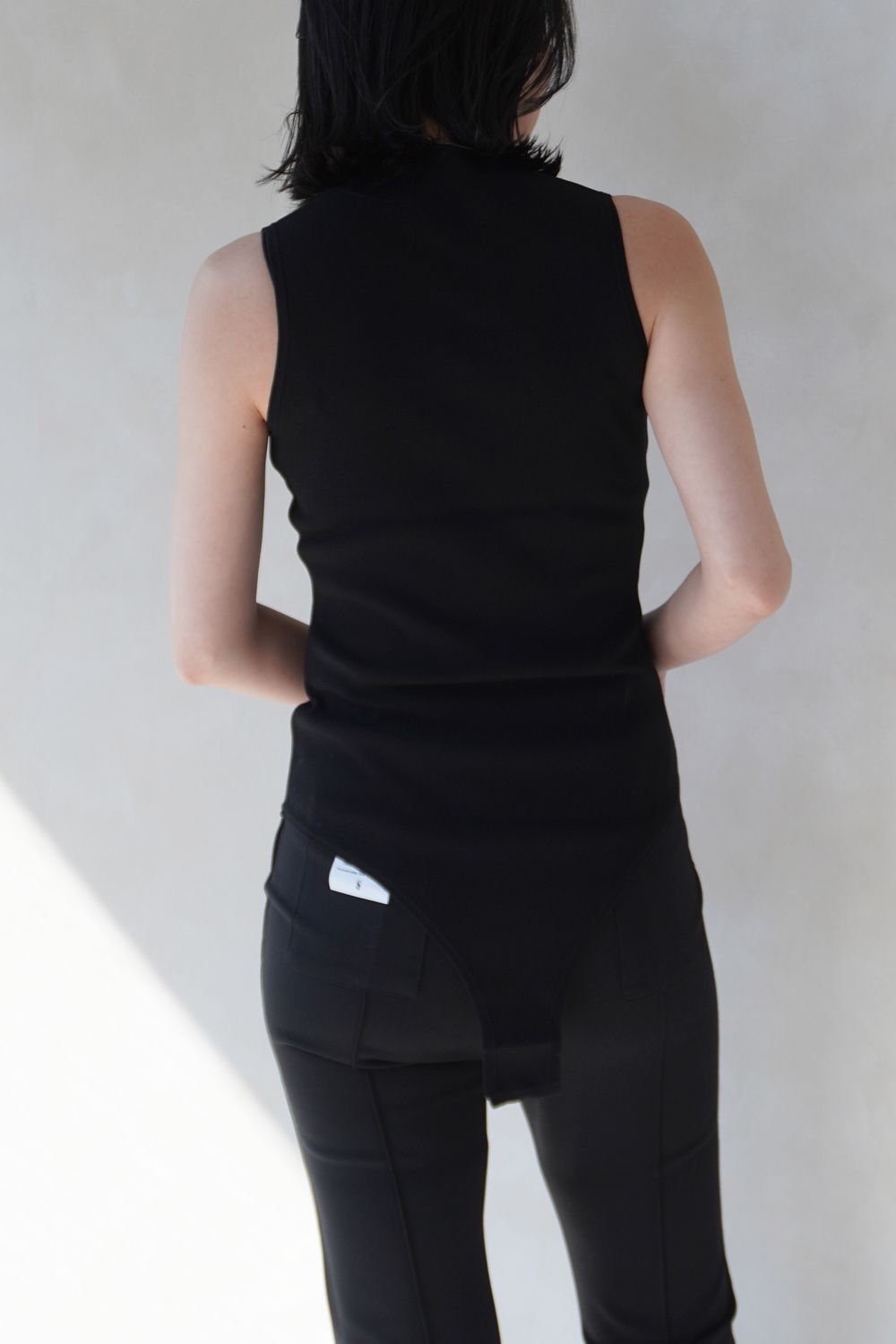 MOCKNECK KNIT BODYSUIT / モックネックニットボディスーツ (ブラック)
