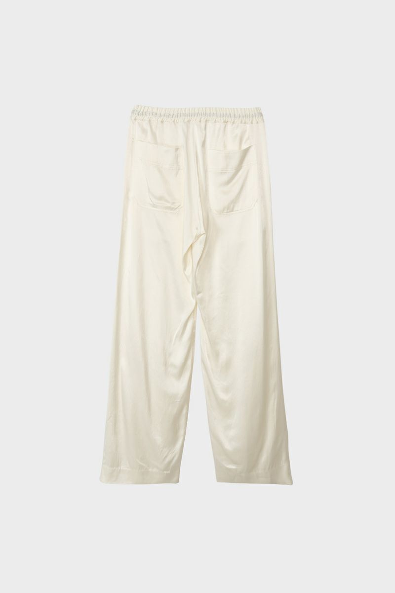 【25SS】STIN RELAX PANTS / サテンリラックスパンツ (エクリュ)