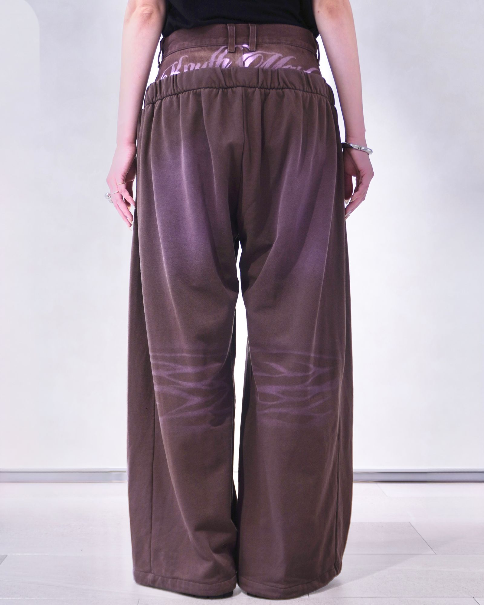 ダブルレイヤースウェットパンツ (ブラウン) double-layer sweatpants (Brown) /  26SS