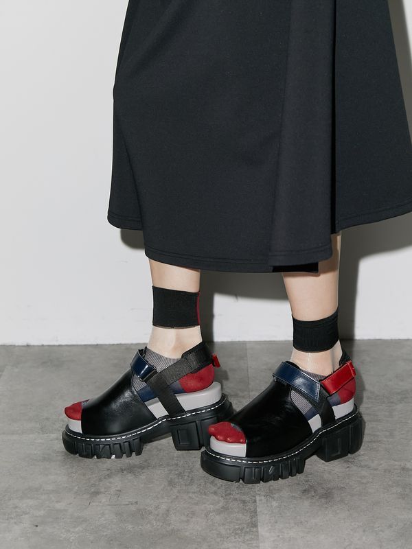 BACK LINE SHEER SOCKS / バックラインシアーソックス (ネイビー)