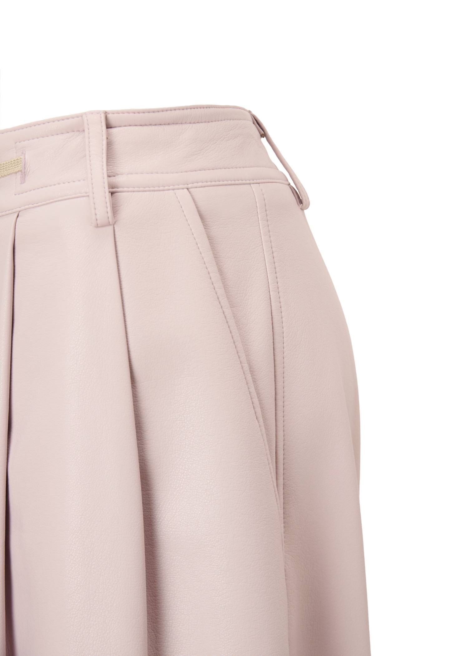 シンセティックレザーパンツ (ライラック) soft synthetic leather relaxed tuck PT (Lilac) /  26AW