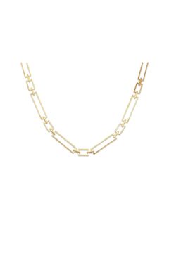 SQUARE CHAIN NECKLACE / スクエア チェーン ネックレス STERLING SILVER 925 (ゴールドベルメイユ)