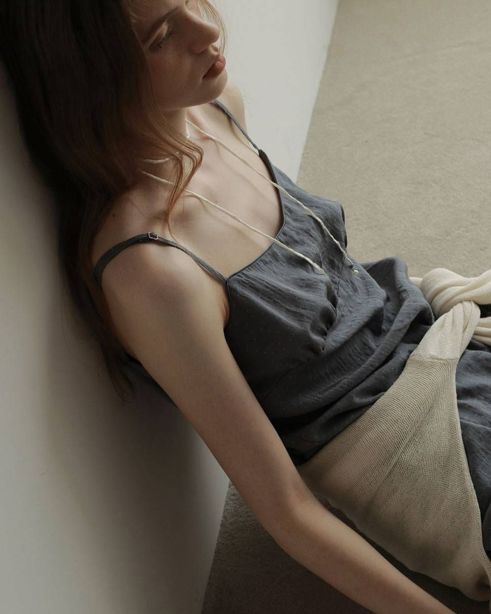 シルクコードチョーカー (アイボリー) Silk Cord Choker (Ivory) / 27SS