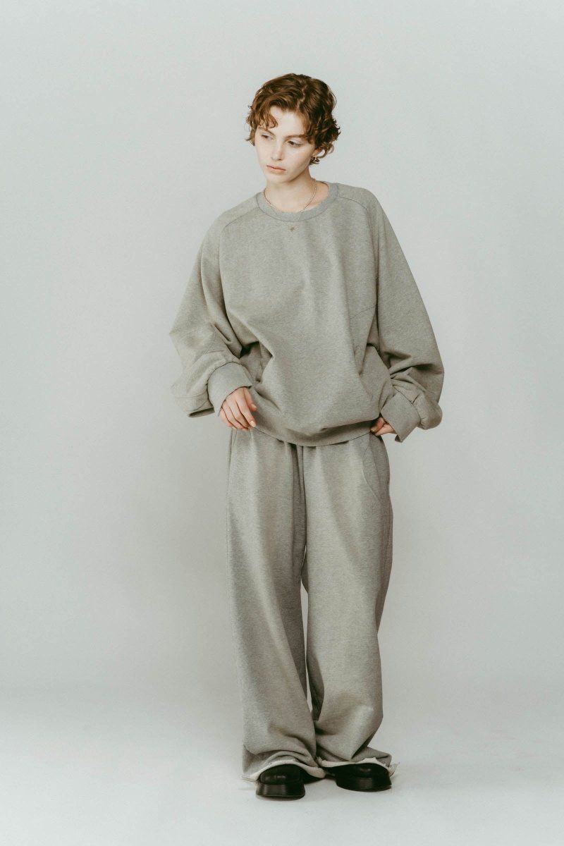 wide-leg sweatpants(unisex) / ワイドレッグ スウェットパンツ (グレー) / 25AW