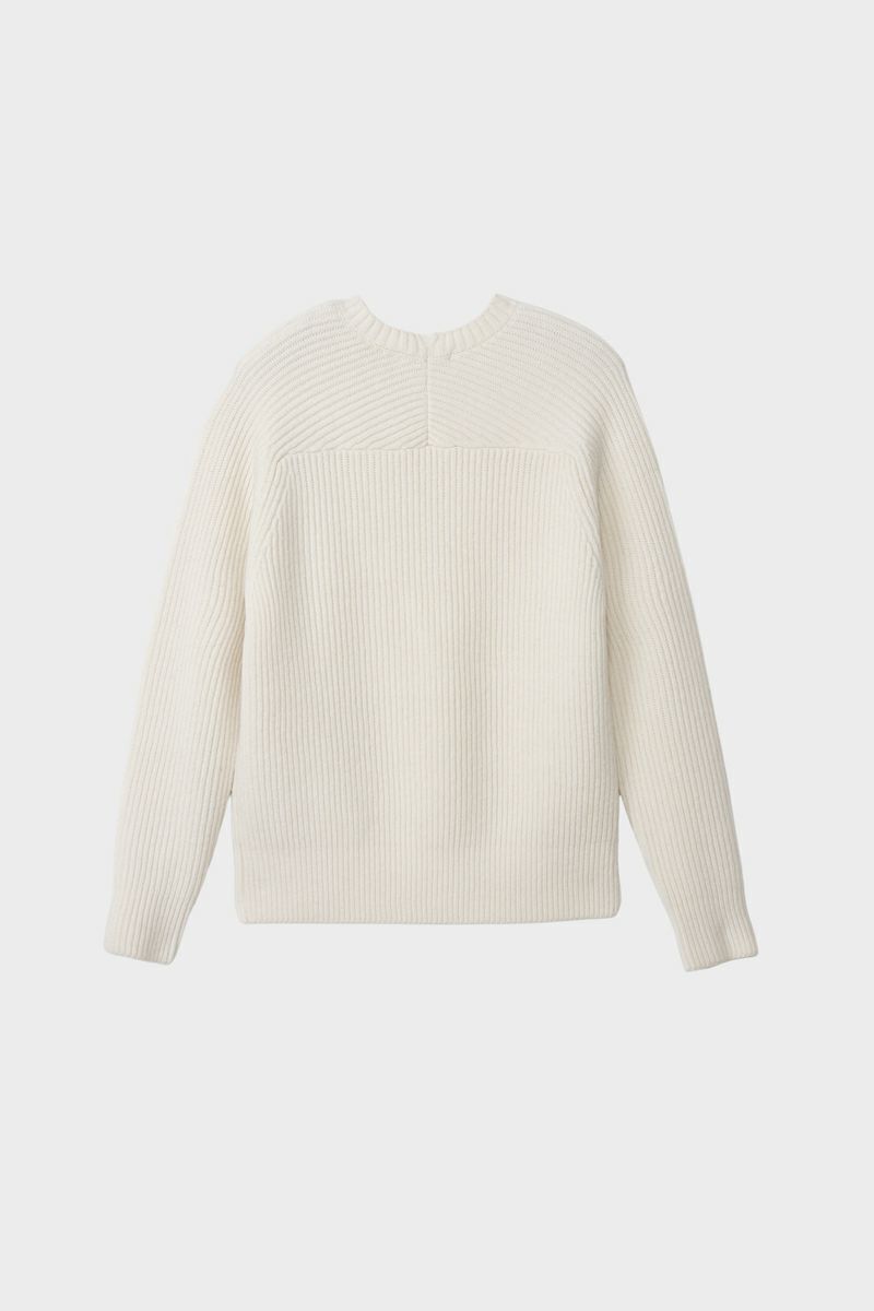 【25AW】RAGLAN CREWNECK KNIT / ラグランクルーネックニット (ホワイト)