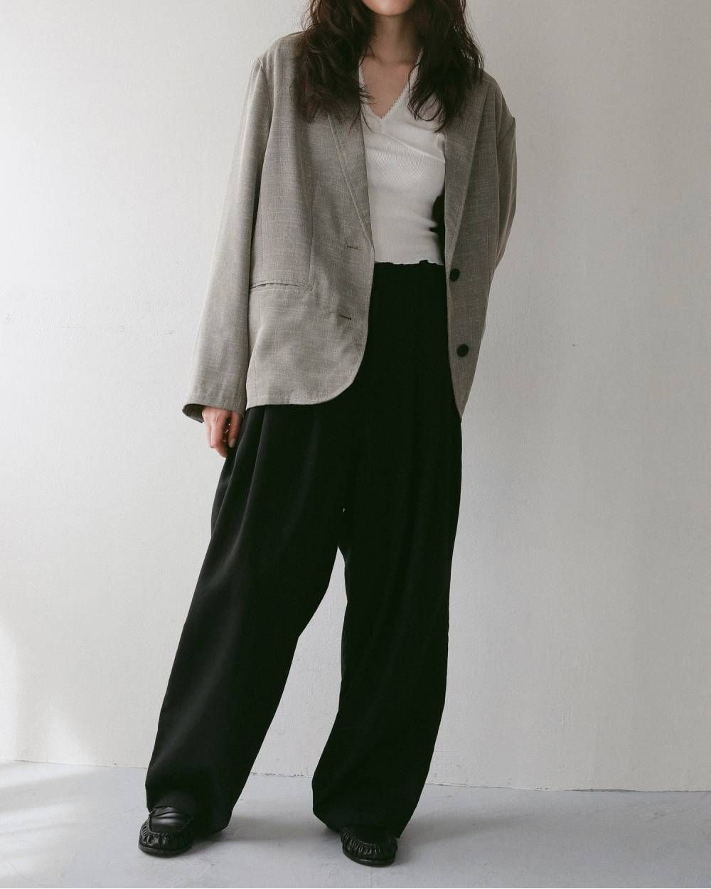 リネンラフパンツ (ブラック) Linen Rough Pants (Black) / 27SS