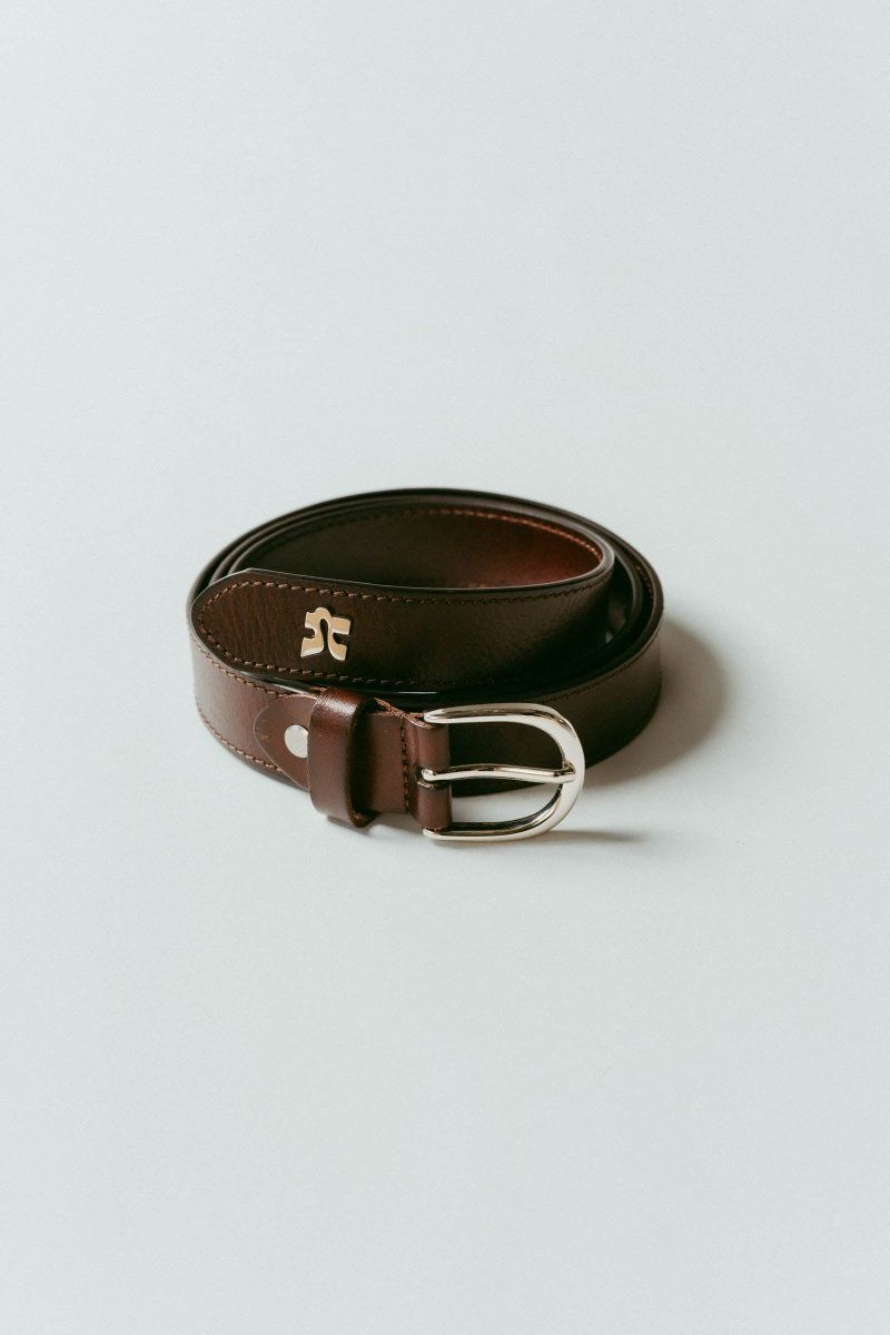 Kmotif leather belt / Kモチーフ レザーベルト (ブラウン) / 25AW