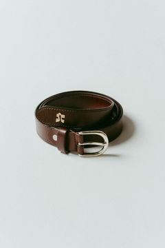 Kmotif leather belt / Kモチーフ レザーベルト (ブラウン) / 25AW