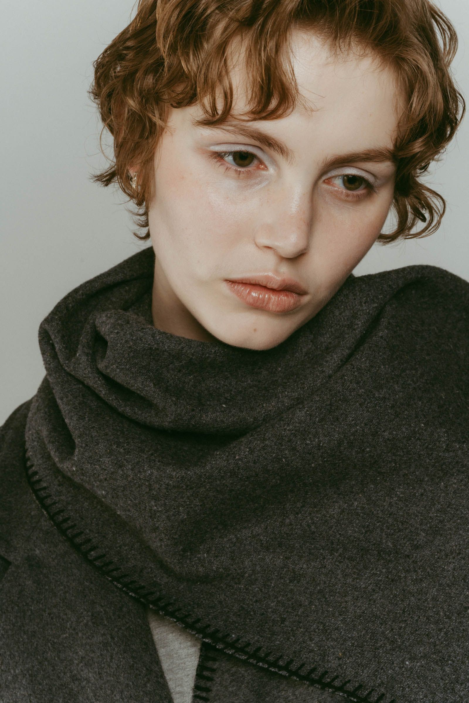 muffler overlay jacket(unisex) / マフラー オーバージャケット (グレー) / 25AW