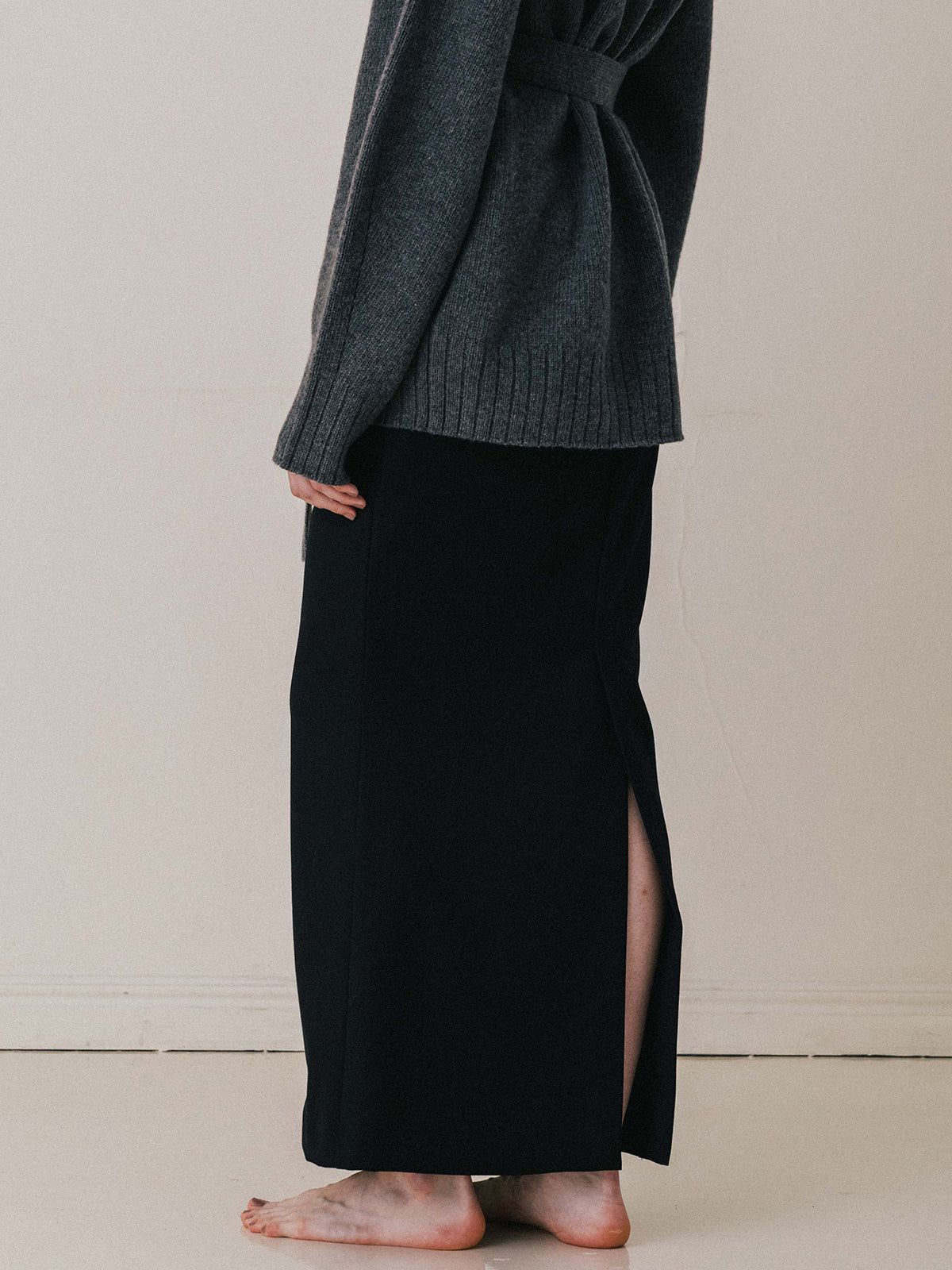 【25AW】【THE C】ICHIGUN SKIRT / イチグンスカート (ブラック)