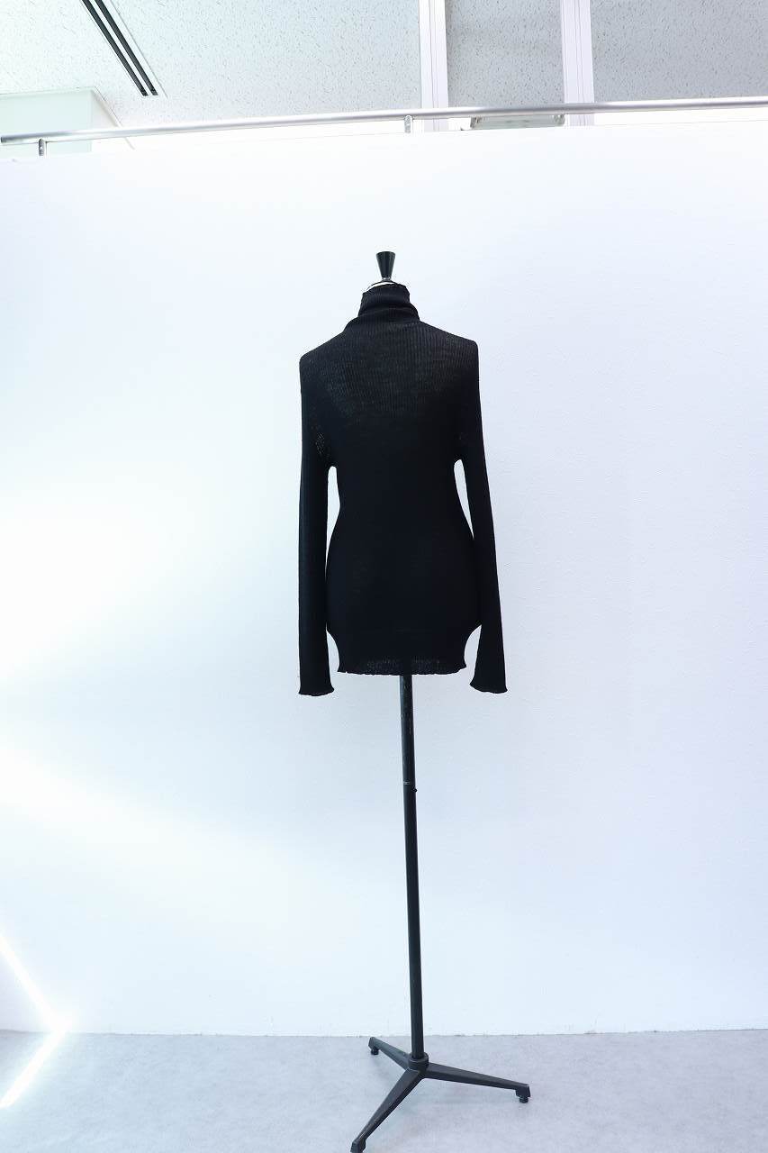 ホールガーメントニットトップス (ブラック) WHOLEGARMENT knit top (Black) / 26AW