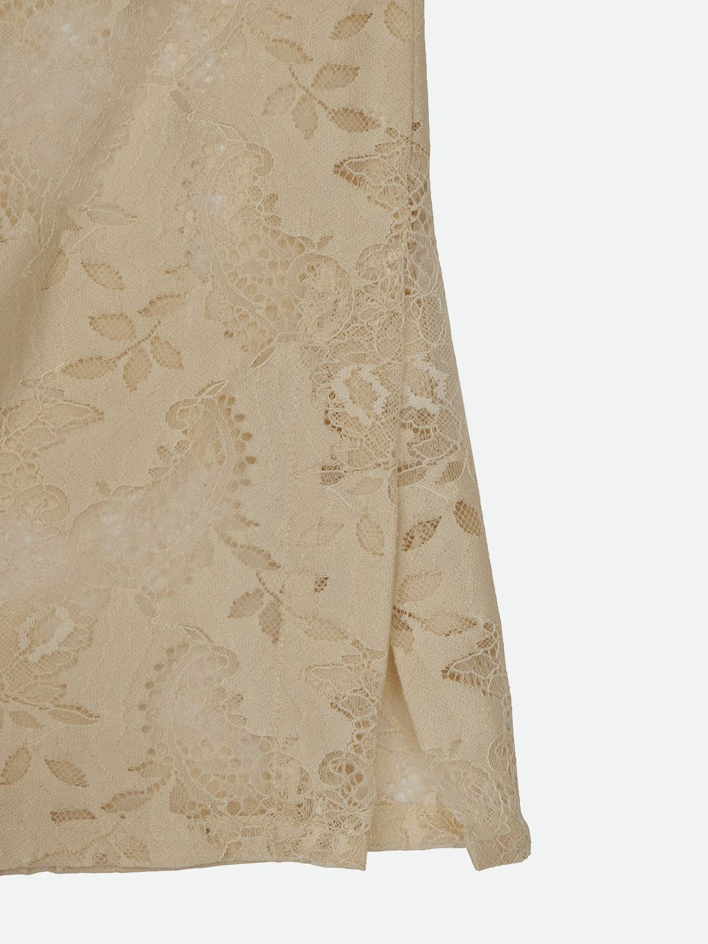 VINTAGE LIKE LACE SLIT PANTS / ヴィンテージ ライク レース スリットパンツ (ミルク)