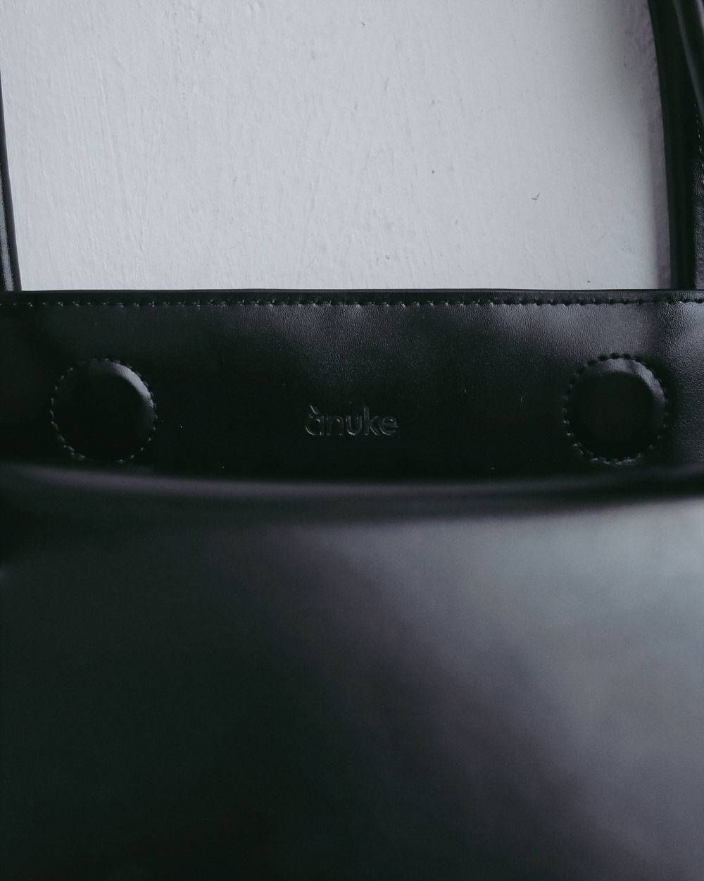 レザーボストンバッグ (ブラック) Leather Boston Bag (Black) / 27SS
