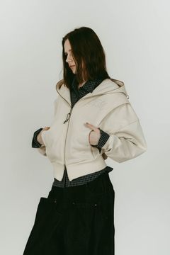 ピアス スウェットフーディ (ライトベージュ) pierced hooded sweatshirt (Lightbeige) /  26SS