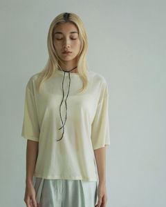 Sheer Velour T-shirts / シアーベロア Tシャツ (アイボリー)