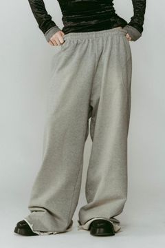 wide-leg sweatpants(unisex) / ワイドレッグ スウェットパンツ (グレー) / 25AW