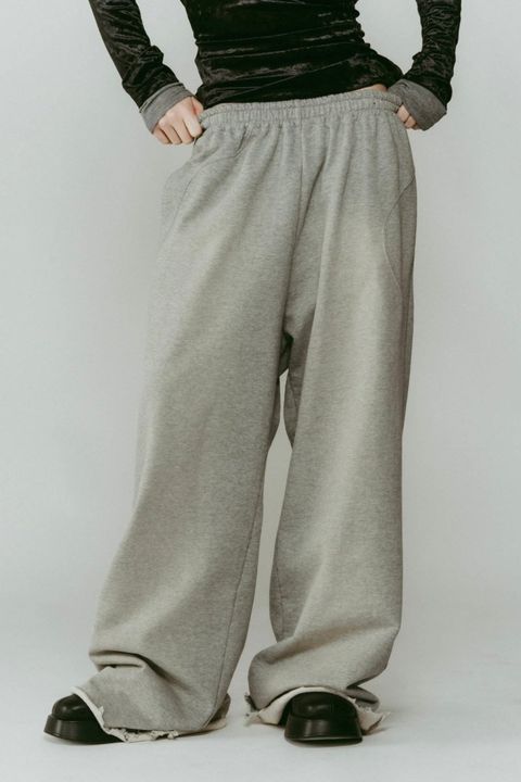 wide-leg sweatpants(unisex) / ワイドレッグ スウェットパンツ (グレー) / 25AW