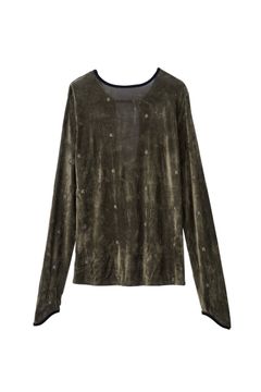 2way sheer velours tops / 2ウェイ シアートップス (カーキ) / 25AW