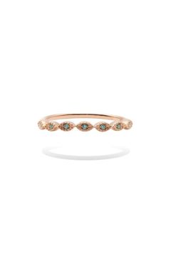 OCULUS RING WITH GREEN MOISSANITE / グリーン モアサナイト オキュラス リング K10/K18 (ピンクゴールド)