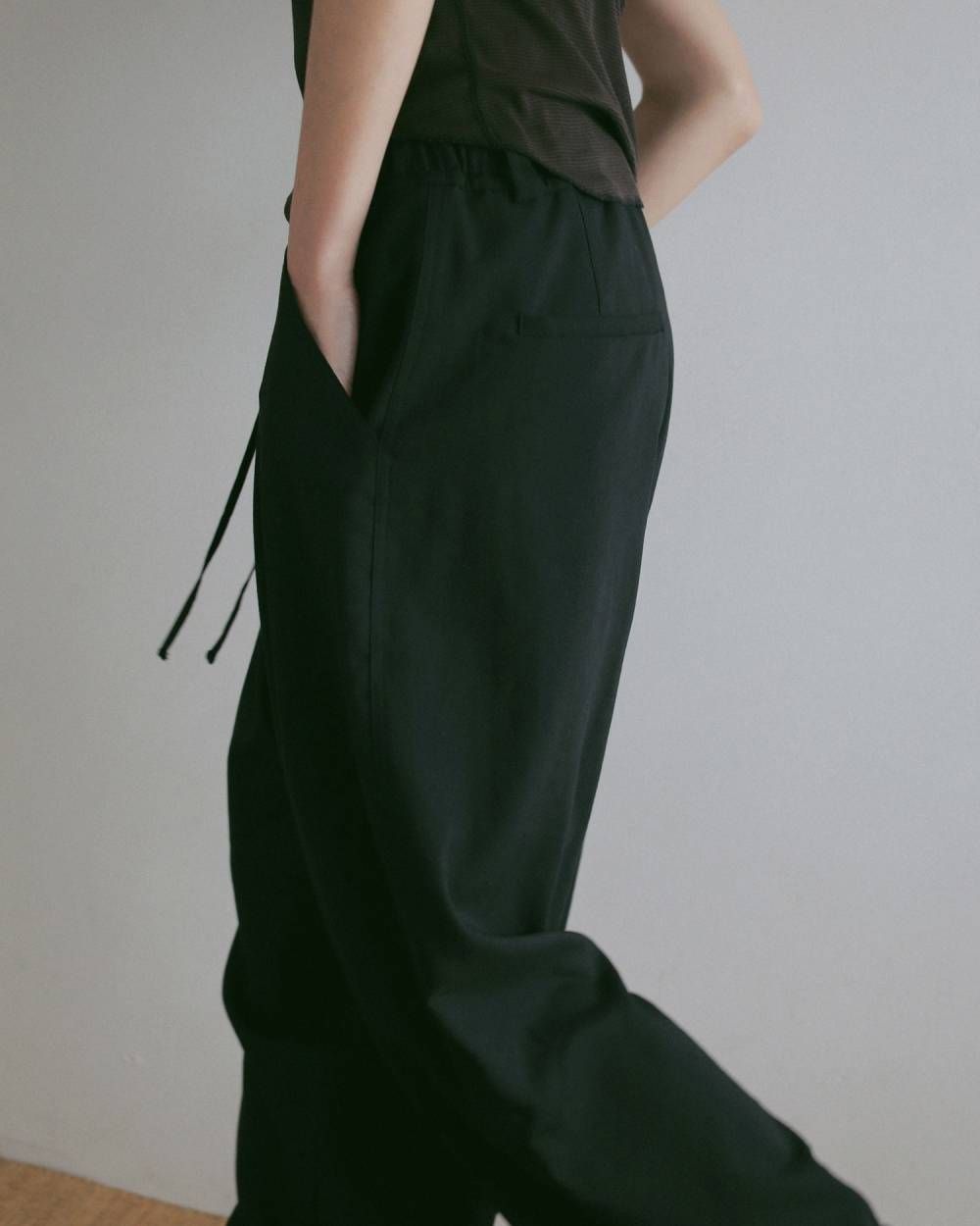 リネンラフパンツ (ブラック) Linen Rough Pants (Black) / 27SS