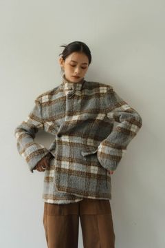 -high-end- 2way jacket outer(unisex) / 2ウェイ ジャケットアウター (グレーチェック)