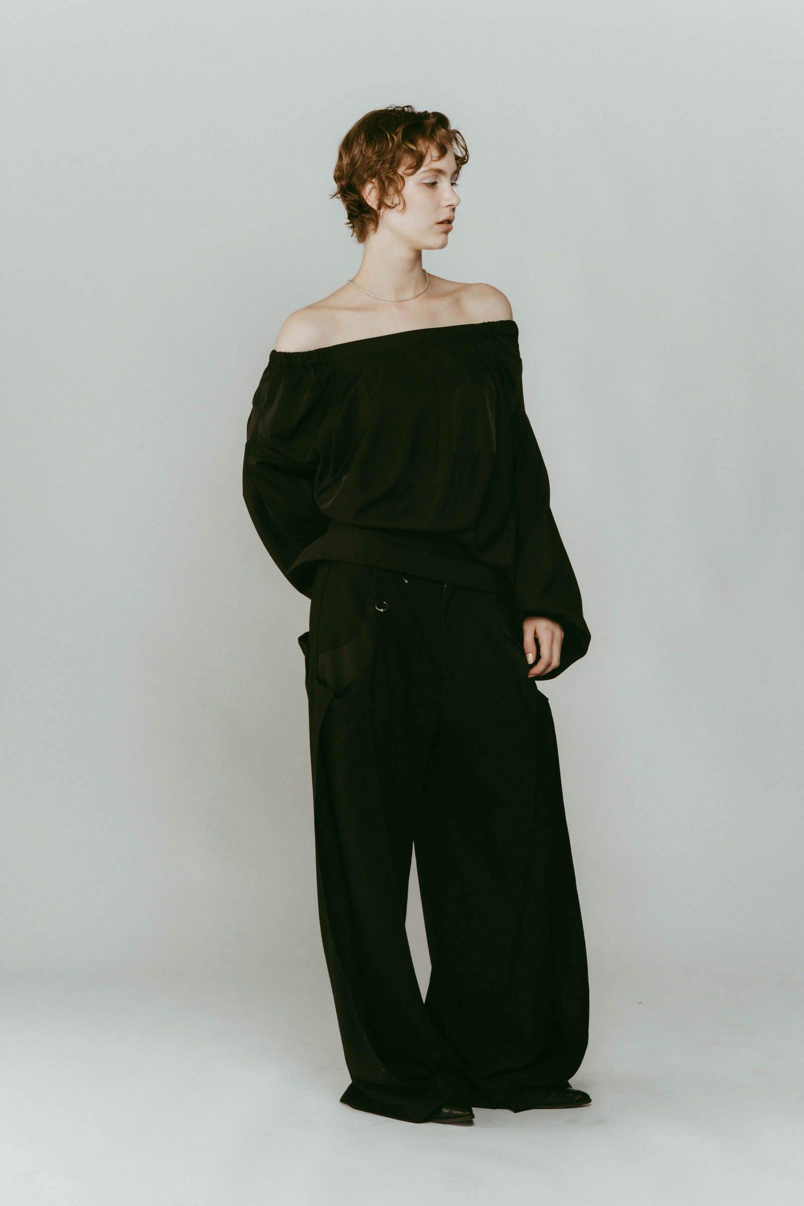 4way design blouse / 4ウェイ デザインブラウス (ブラック) / 25AW