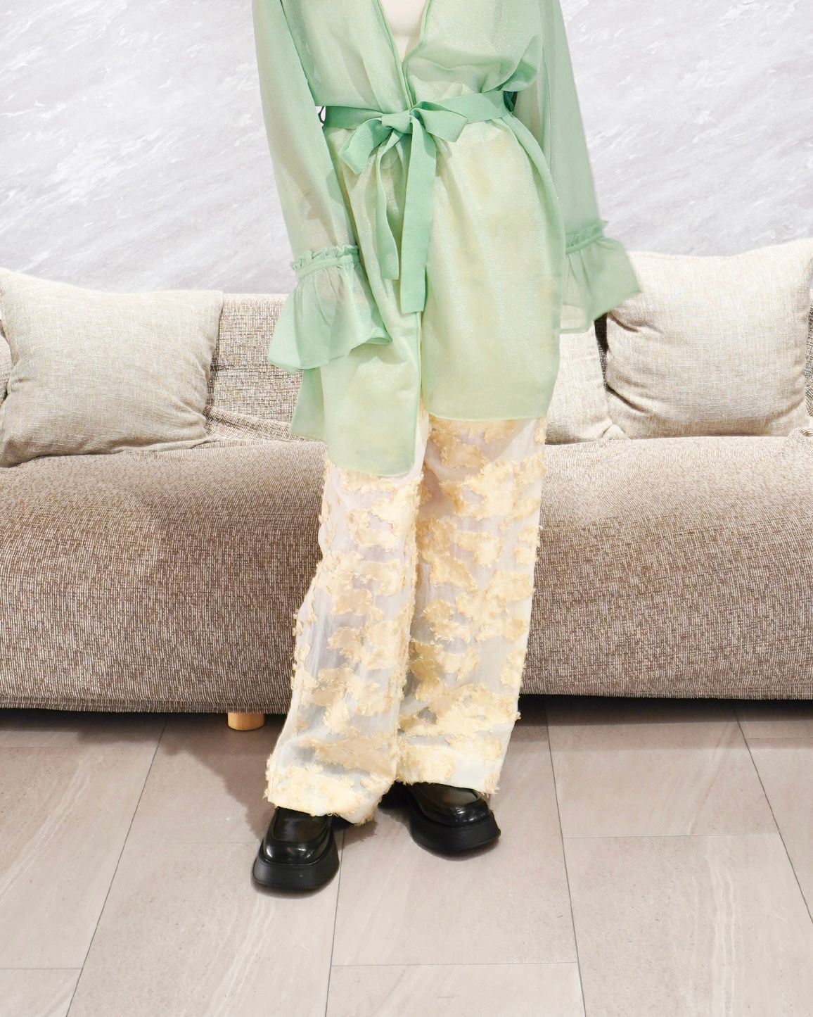 Inès jacquard pants / ジャガードパンツ (エクリュ)