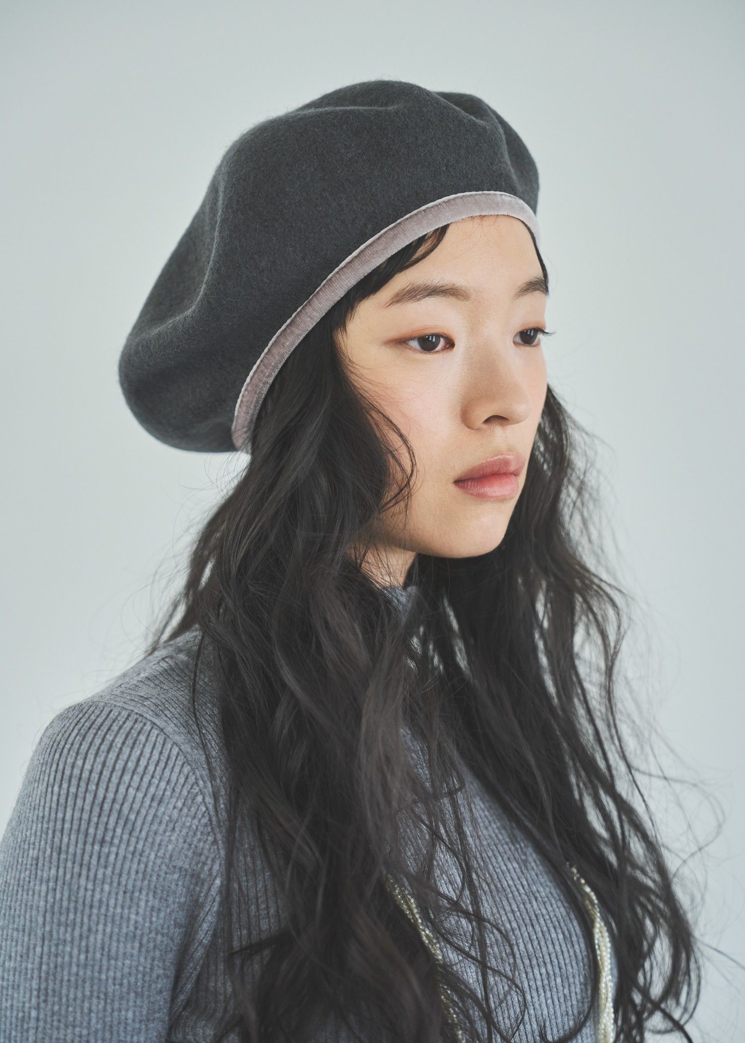 【MAISON Birth × WILLFULLY】VELWOOL LIGHT BERET / ベルウールライトベレー帽 (グレー) / 25AW /